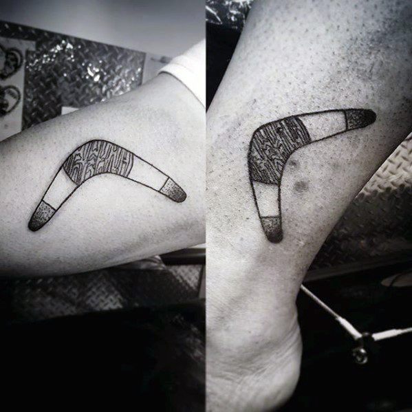 40 Boomerang Tattoo Designs For Men - Curved Wood Ink Ideas