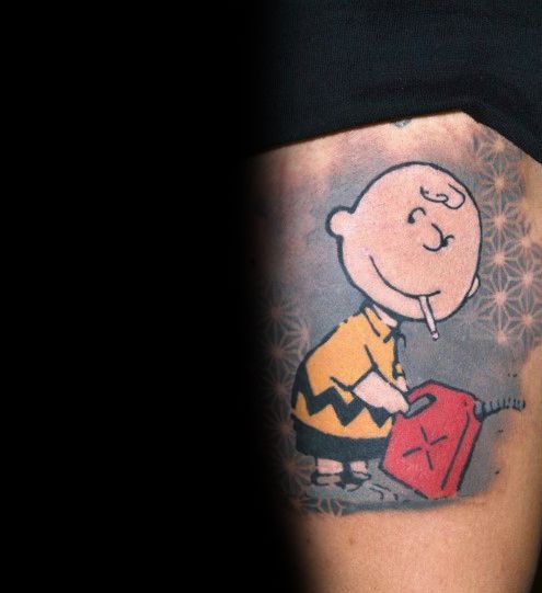 Guys Cool Charlie Brown Tattoo Ideas
