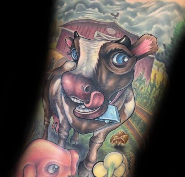 Guys Cool Farming Tattoo Ideas