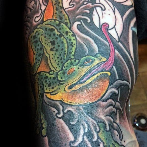 Guys Cool Japanese Frog Tattoo Ideas
