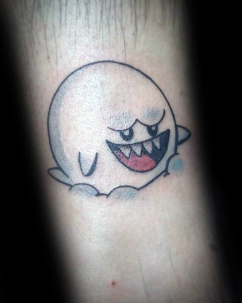 Guys Cool Mario Ghost Tattoo Ideas