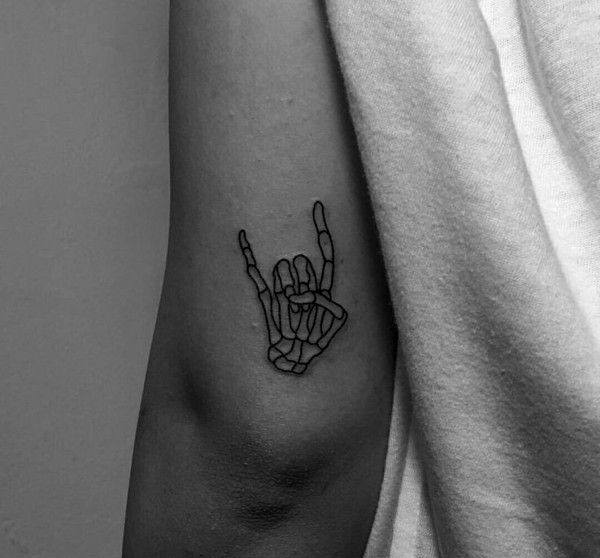 sign language i love you tattoo
