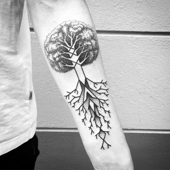 Jungs Coole Baum Tattoo Design-Ideen