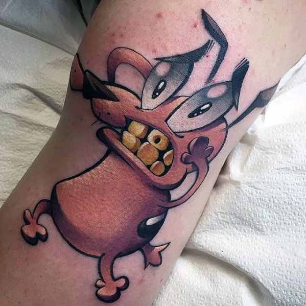 Guys Courage The Cowardly Dog Tattoo Designs