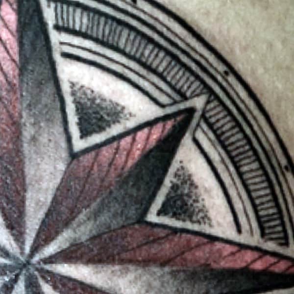 Guys Detailed Amazing Nautical Star Tattoo Designs