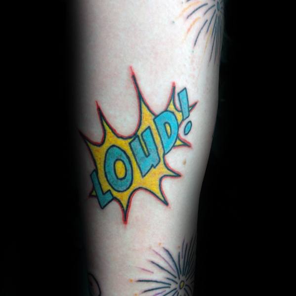 Guys Fireworks Tattoo Design Ideas