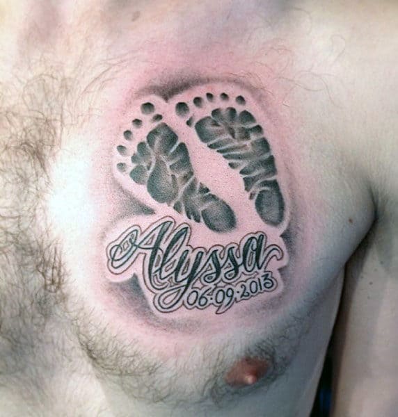 Guys Footprint New Kid Tattoo Design Ideas