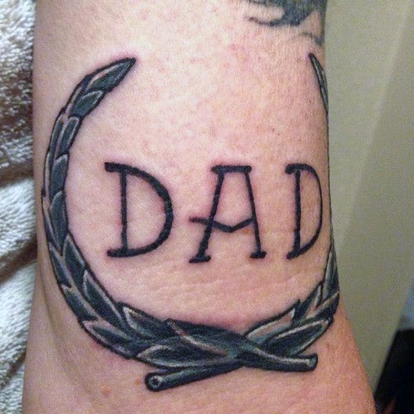 Guys Forearm Dad Tattoo