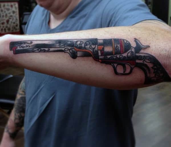 Newer gun tattoo by TheMajesticCarnival on DeviantArt