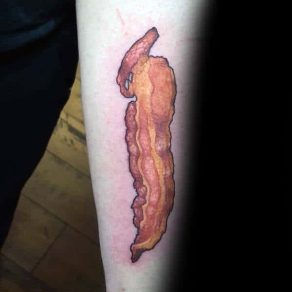Guys Forearms Bacon Tattoo Ideas