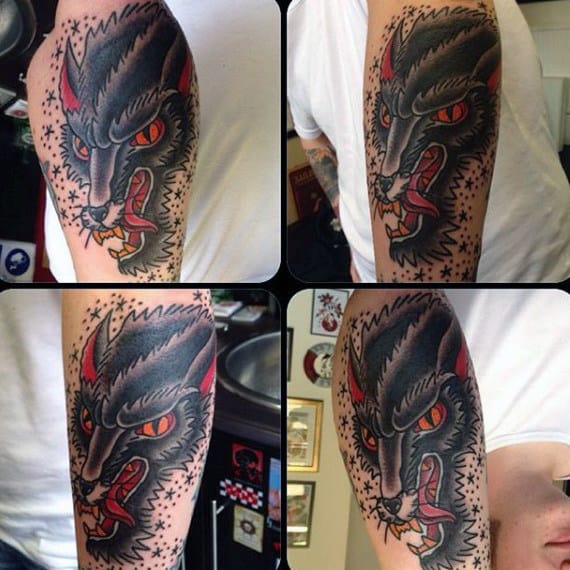 Guys Forearms Werewolf Tattoo
