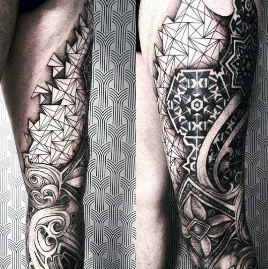 Guys Forearms Wonderful Pattern Tattoo