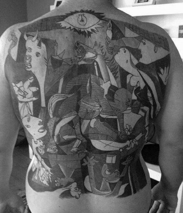 Guys Full Back Tattoo Ideas Pablo Picasso Designs
