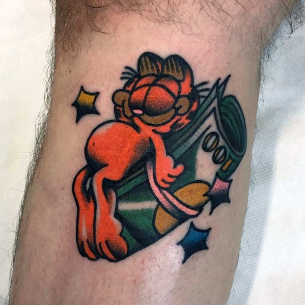 Guys Garfield Tattoos
