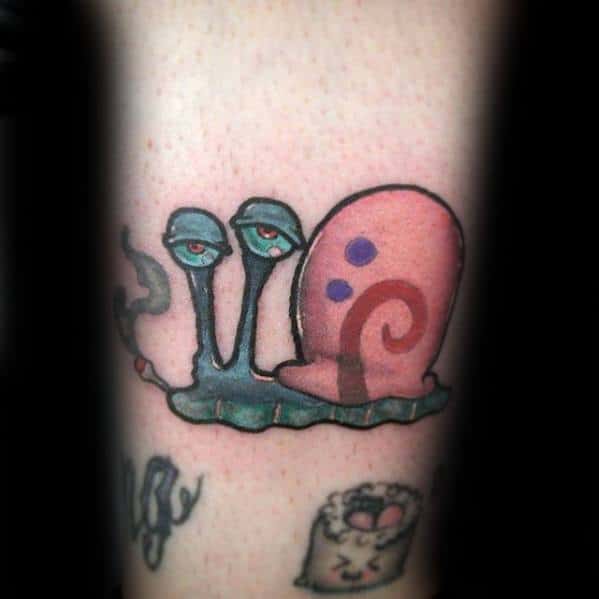 Guys Gary Snail Tattoo Ideas Spongebob Designs
