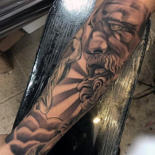 Guy's Greek Symbols Tattoos
