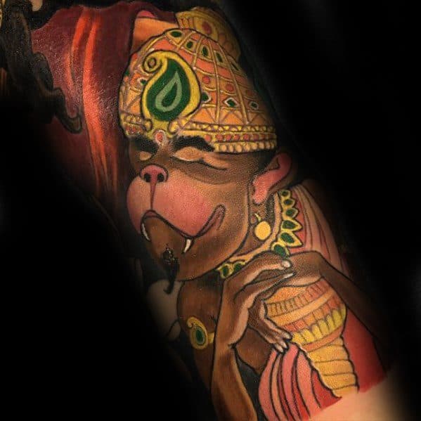 Guys Hanuman Tattoo Design Hinduism Ideas Forearm Sleeve