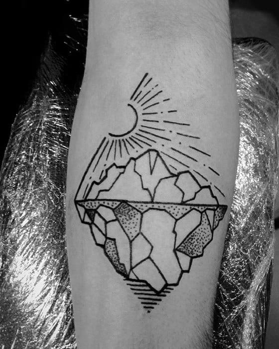 Guys Iceberg Tattoo Design Ideas