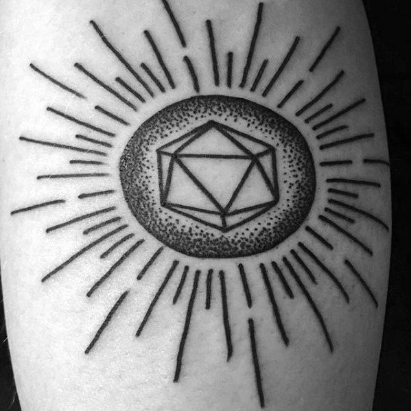 Guys Icosahedron Tattoo Designs