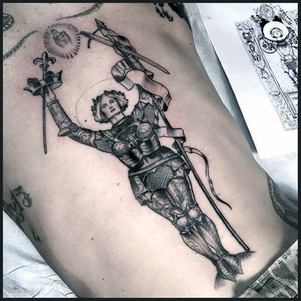 Guys Joan Of Arc Tattoo Designs