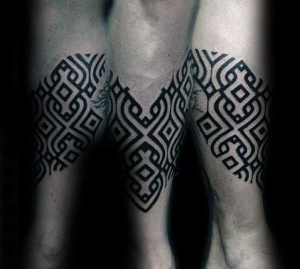 Guys Lower Legs Pattern Tattoo