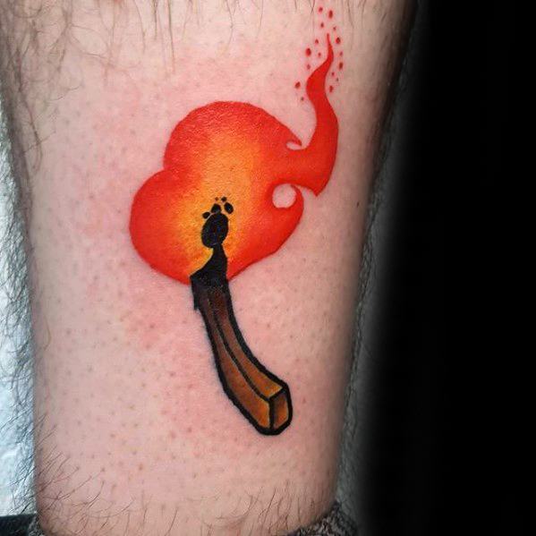 Light A Fire With These Edgy Matchstick Tattoos  Tattoodo