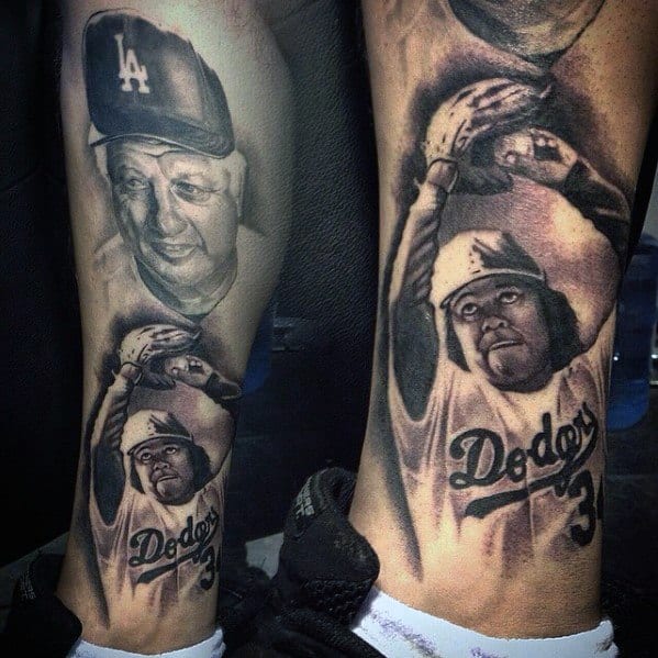 Guys Mlb Baseball Players Tattoo Ideas Dodgers Designs