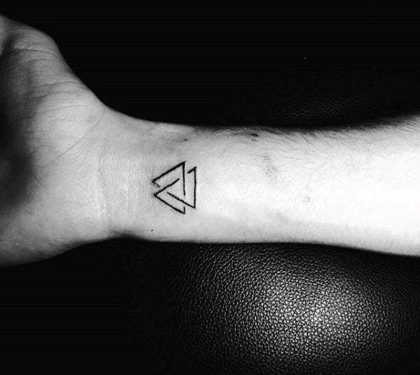 Guys Norse Simple Forearm Tattoo Designs