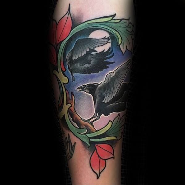 Guys Odins Ravens Tattoo Huginn And Muninn