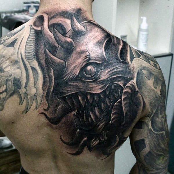 Guys Oni Demon Tattoo