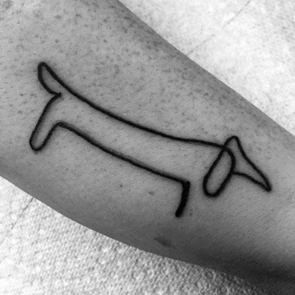 Guys Pablo Picasso Dog Tattoo Design Ideas