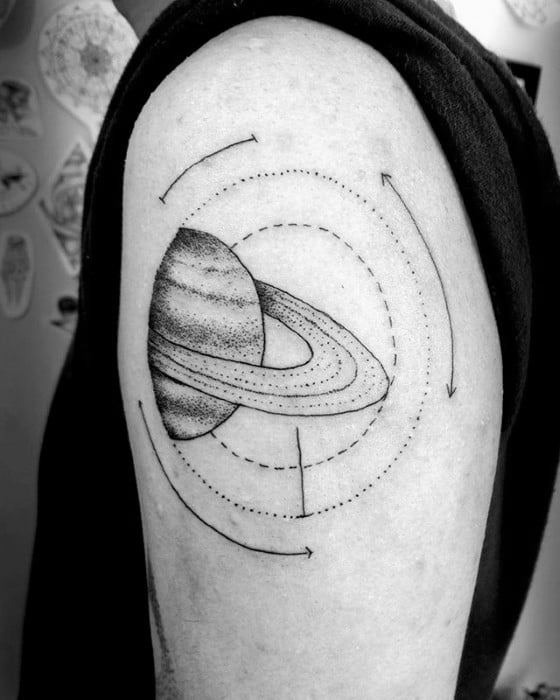 Guys Saturn Tattoos