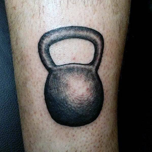 Guys Small Simple Cut About Fitness Tattoo