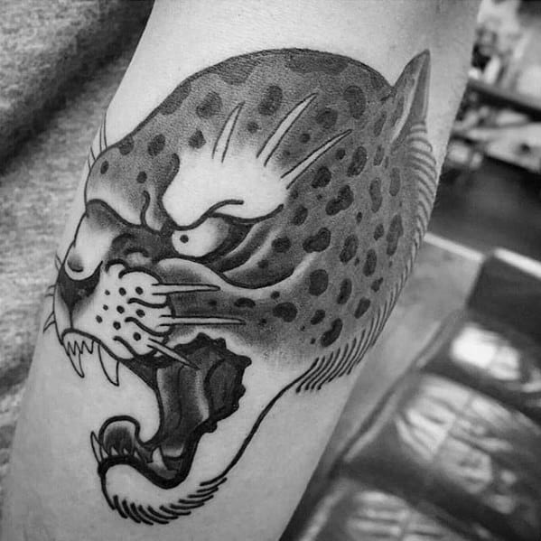 Guys Snow Leopard Tattoos