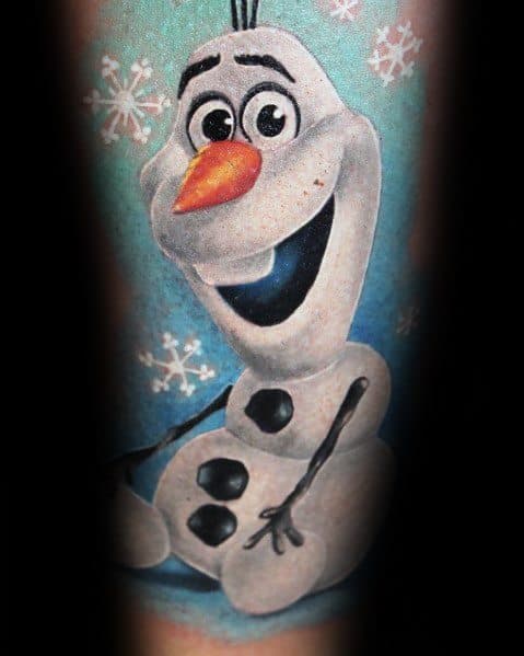 Guys Snowman Tattoos