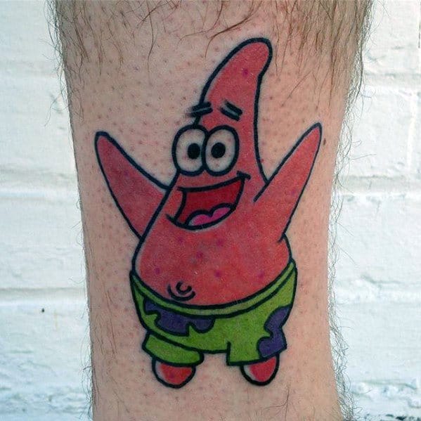 Guys Spongebob Patrick Starfish Tattoo Designs