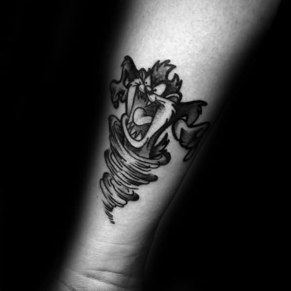 Guys Tasmanian Devil Tattoo Deisgns Outer Forearm