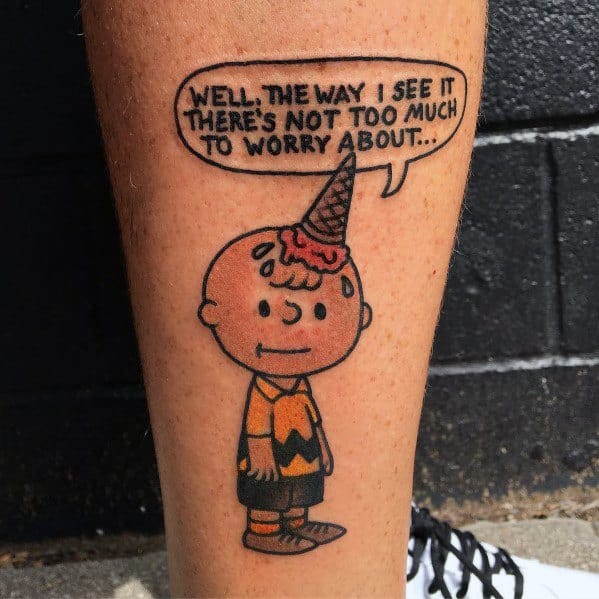 Guys Tattoo Charlie Brown