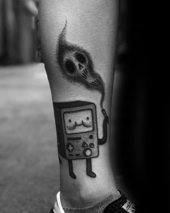 Guys Tattoo Ideas Adventure Time Designs On Lower Leg