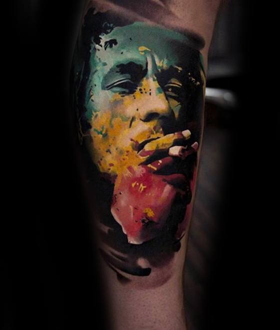 Guys Tattoo Ideas Bob Marley Designs