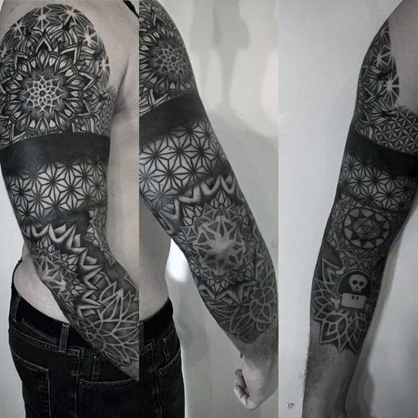 Guys Tattoo Ideas Geometric Sleeve Designs