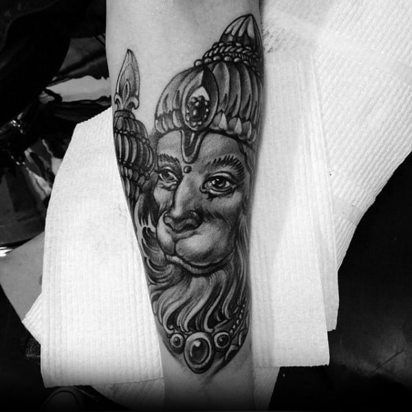 Hanuman With Mantra Band Tattoo Design. | Band tattoo designs, Hand tattoos  for guys, Band tattoos for men
