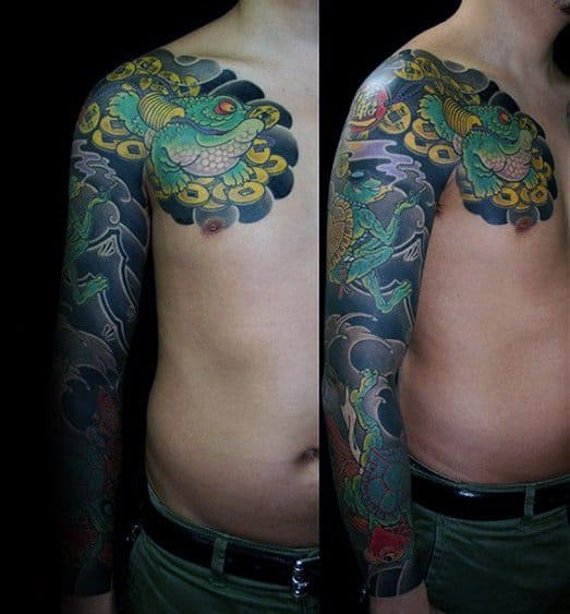 Guys Tattoo Japanese Frog