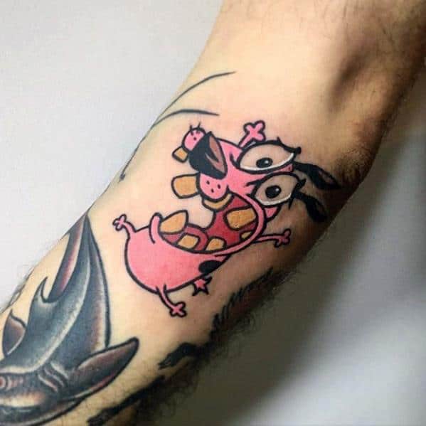 Guys Tattoos With Courage The Cowardly Dog Design