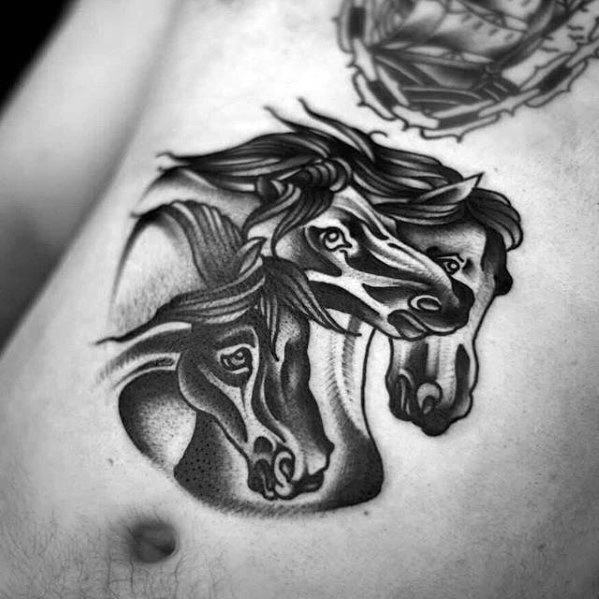 Guys Tattoos With Horse Design