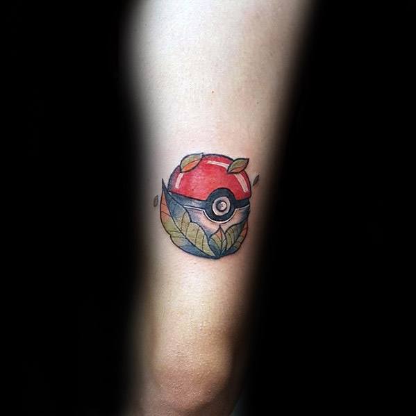 Guys Tattoos With Pokeball Design