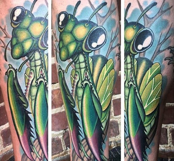 50 Praying Mantis Tattoo Designs For Men - Insect Ink Ideas