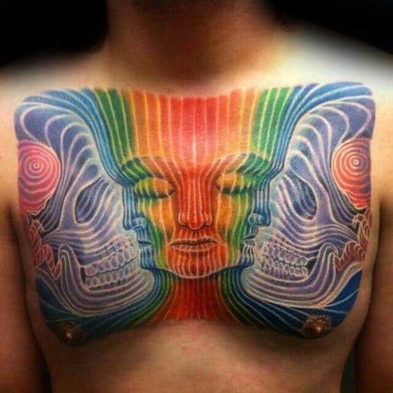 Guys Tattoos With Trippy Design