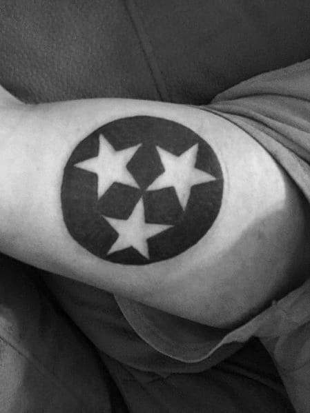 Guys Tennessee Flag Tattoo Design Ideas