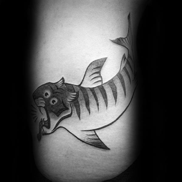 Guys Tiger Shark Tattoos